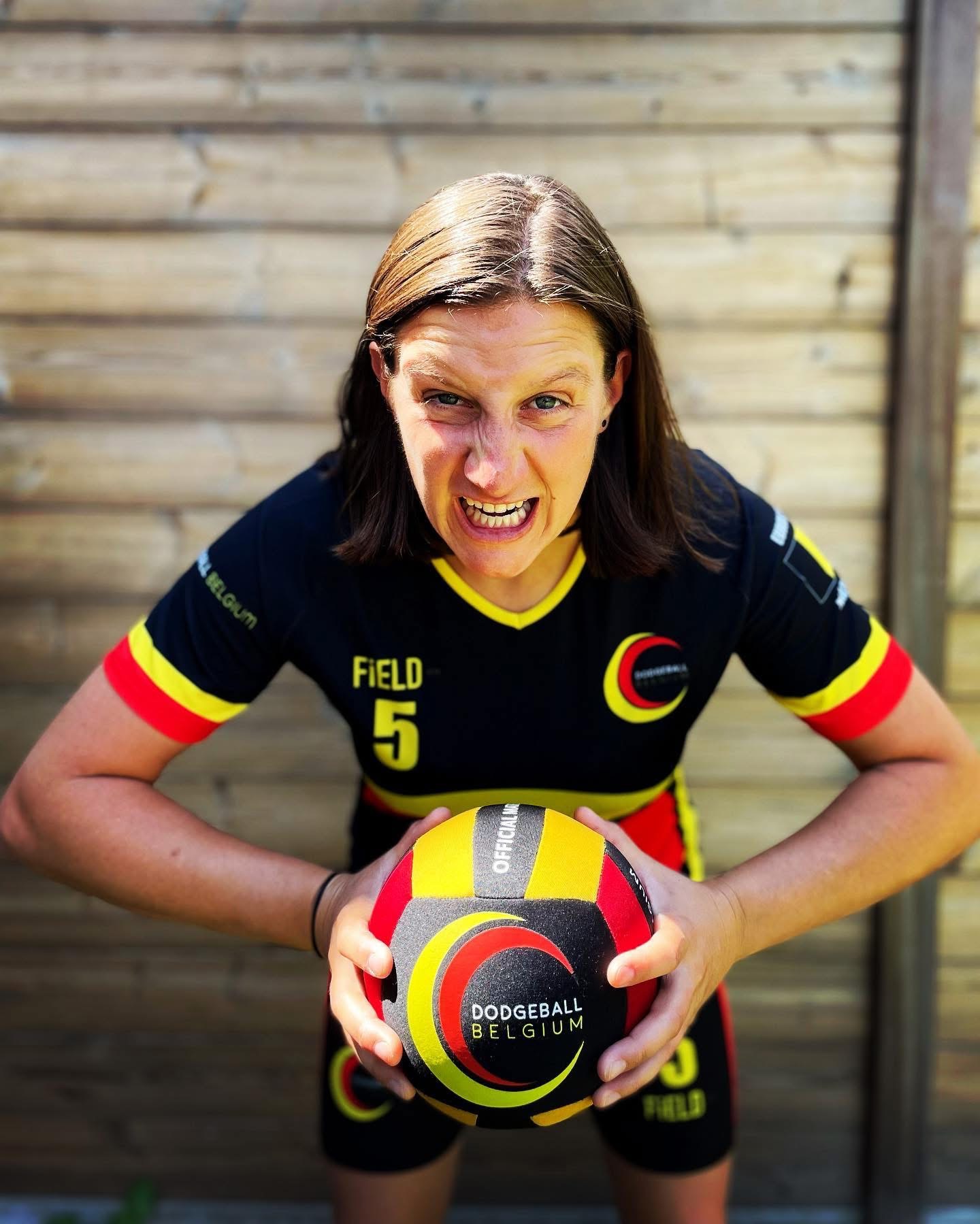 Speler in het Belgische shirt bij het EK 2022